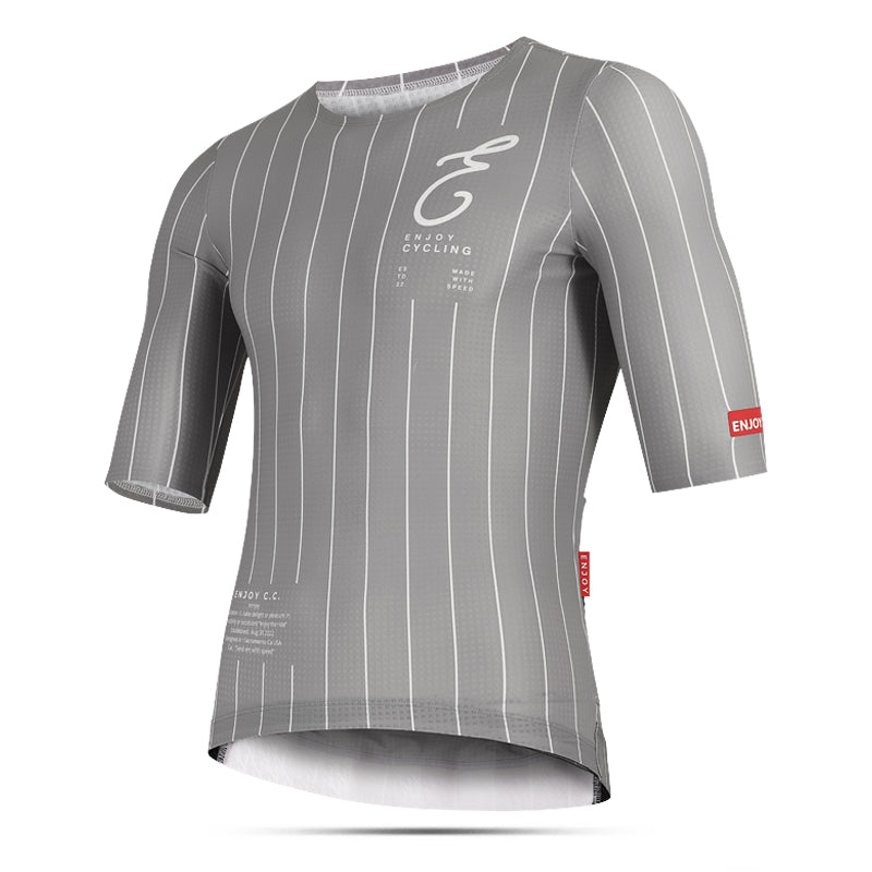 Enjoy Pinstripe Grey Endurance Jersey (Zipperless)
