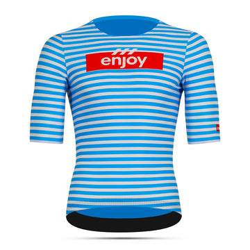 Enjoy Zipperless Endurance Jersey - blue Stripe