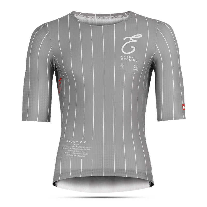 Enjoy Pinstripe Grey Endurance Jersey (Zipperless)