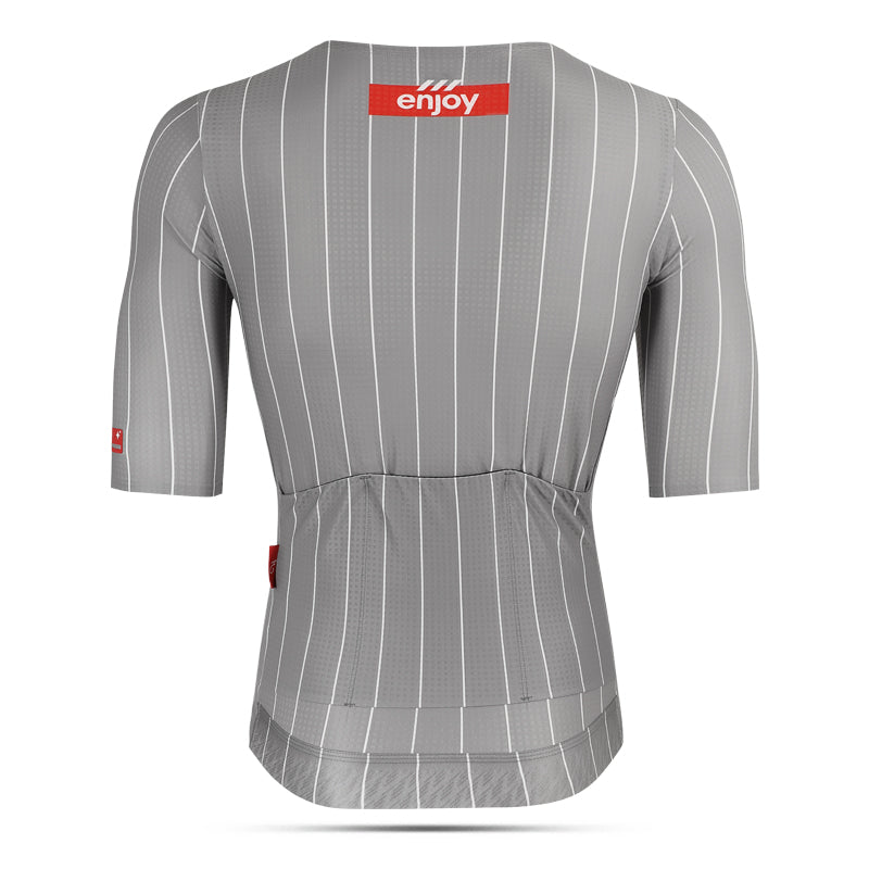 Enjoy Pinstripe Grey Endurance Jersey (Zipperless)