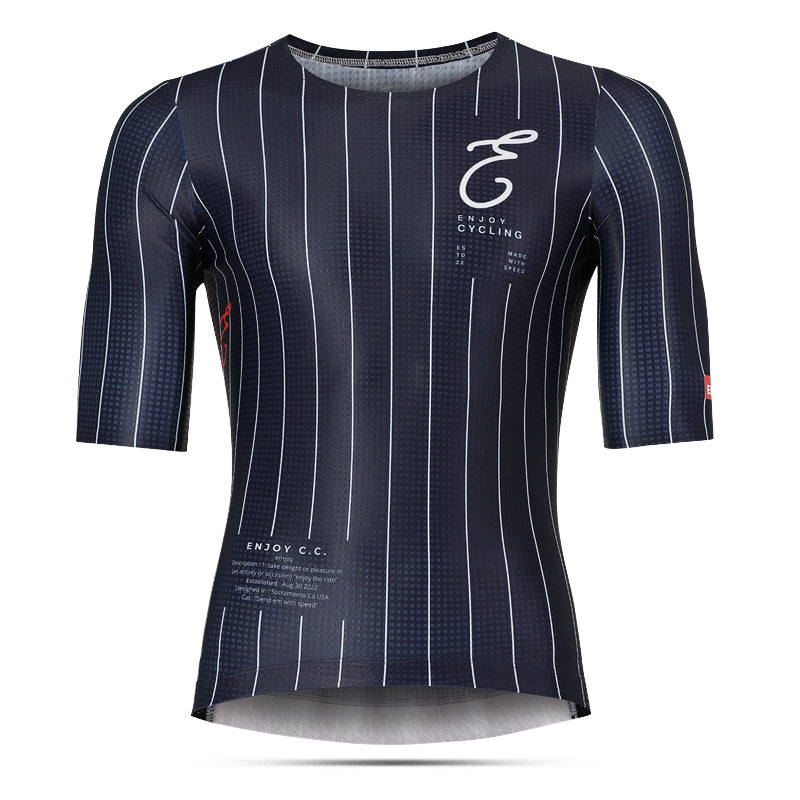 Enjoy Pinstripe Navy Endurance Jersey (Zipperless)