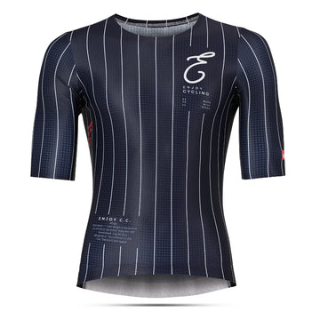 Enjoy Pinstripe Navy Endurance Jersey (Zipperless)