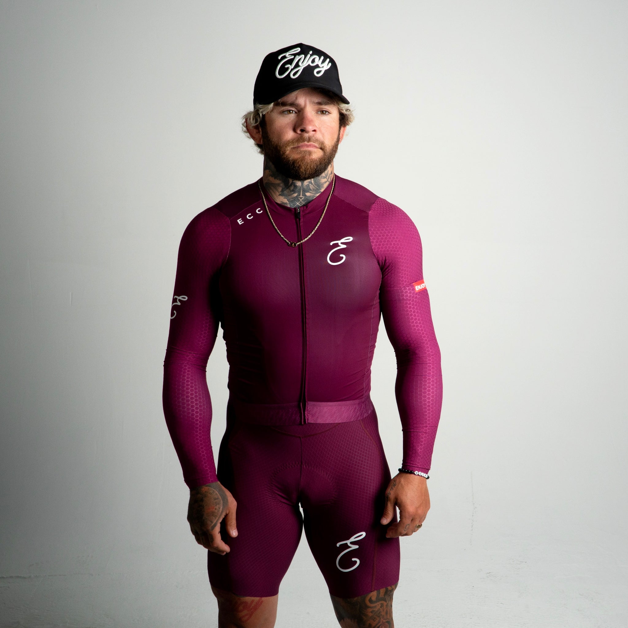 ECC Essential Jersey LS Red Wine